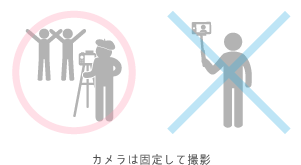カメラは固定して撮影
